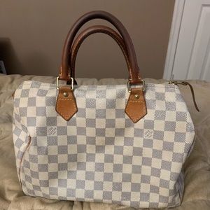 Authentic Louis Vuitton Speedy 30 Damier Azur